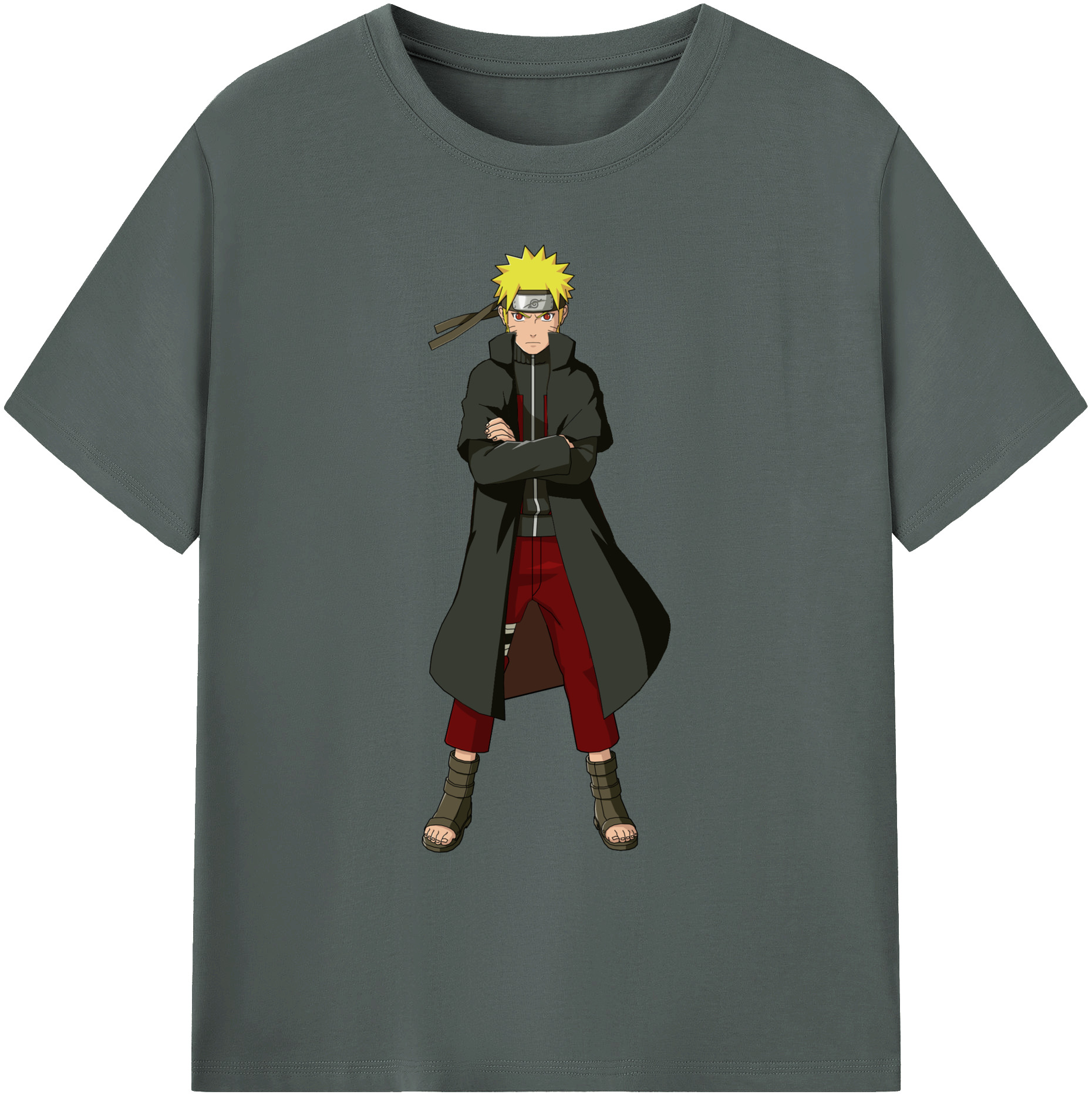 （画像用） NARUTO -ナルト- うずまき ナルト Uzumaki Naruto 綿100％ メンズ半袖Tシャツ｜肌触りやわらか＆通気性